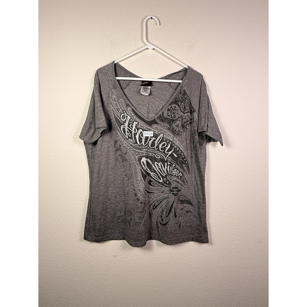 Harley-Davidson Women's Short Sleeve,‎ Size 1X, V-Neck